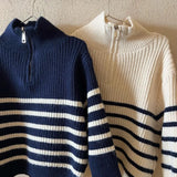 Children Clothing Kids Sweater 2023 Spring New Boys and Girls Striped Knitted Sweater Baby loose Fashionable Casual Sweater