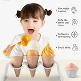 Children DIY Simulation Ice Cream Model Kitchen Toy Safe Plastic Wheat Straw Cake Food Model Play Sand Making Summer Beach Toys