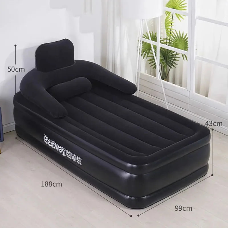 Children Double Bed Air Inflatable Nordic Full Sex Lazy Platform Safe Floating Tatami Camping Letto Matrimoniale Home Furniture