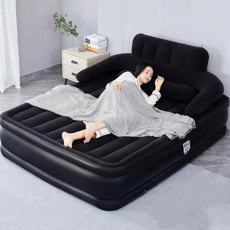 Children Double Bed Air Inflatable Nordic Full Sex Lazy Platform Safe Floating Tatami Camping Letto Matrimoniale Home Furniture