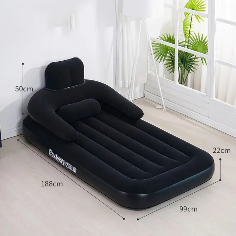 Children Double Bed Air Inflatable Nordic Full Sex Lazy Platform Safe Floating Tatami Camping Letto Matrimoniale Home Furniture