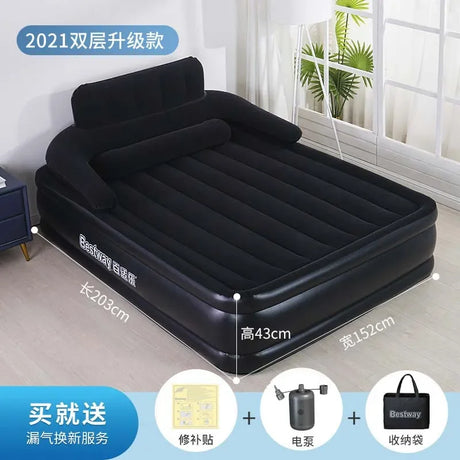 Children Double Bed Air Inflatable Nordic Full Sex Lazy Platform Safe Floating Tatami Camping Letto Matrimoniale Home Furniture