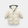 Children Down Coat Mid-length Long Sleeve Boys Girls Puffer Down Jackets Thicking Warm Children Down Jacket Coats Kid Clothes