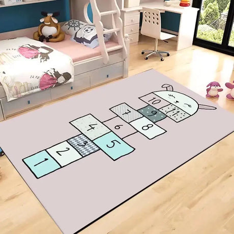 Children Game Carpet Mats for Baby Play Mats Carpet with Number and Puzzle for Babies Learning to Crawl Jump House Mat Rainbow