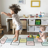 Children Game Carpet Mats for Baby Play Mats Carpet with Number and Puzzle for Babies Learning to Crawl Jump House Mat Rainbow