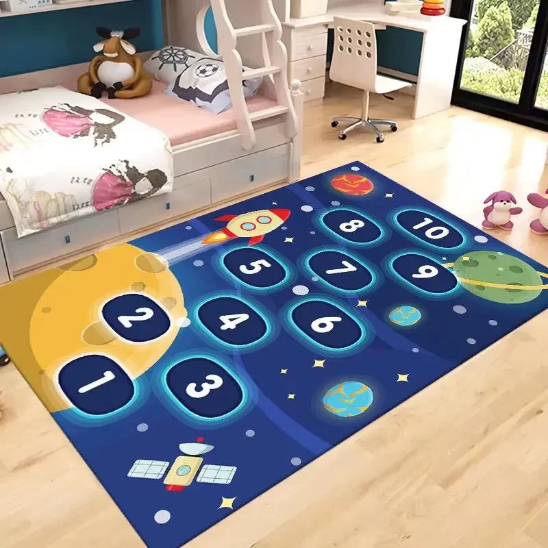 Children Game Carpet Mats for Baby Play Mats Carpet with Number and Puzzle for Babies Learning to Crawl Jump House Mat Rainbow