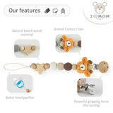 Children Nipple Holder Clips Baby Pacifier Chain Baby Teether Toys Straps Pacifier Holder Clips Crochet Animal Pacifier Clips