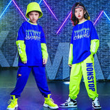 Children Street Dance Costume Jazz Modern Dance Costumes Kids Dancing Coats Tops & Trousers Boys Girls Hip Hop Dance Clothes