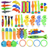 Children Summer Swimming Octopus Pool Diving Toys Set Water Sports Water Play Toys Diving Stick Gem Underwater Grabbing Toys Set