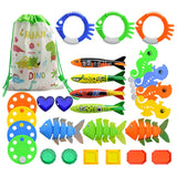 Children Summer Swimming Octopus Pool Diving Toys Set Water Sports Water Play Toys Diving Stick Gem Underwater Grabbing Toys Set