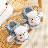 Children’s Baby Warm Cotton Shoes Winter Boys and Girls Cartoon Sheep Non slip Comfortable Soft Sole Plush Indoor Miaoyoutong