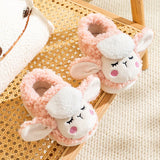 Children’s Baby Warm Cotton Shoes Winter Boys and Girls Cartoon Sheep Non slip Comfortable Soft Sole Plush Indoor Miaoyoutong