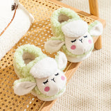 Children’s Baby Warm Cotton Shoes Winter Boys and Girls Cartoon Sheep Non slip Comfortable Soft Sole Plush Indoor Miaoyoutong