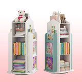 Children's Bookshelf 360° Rotating Magazine Picture Book Newspaper Rack Floor Simple Book Shelf For Home Bookcases Furniture