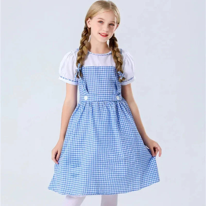 Children's Day Medieval Children's Dorothy From The Wizard of Oz Costume Maid Pastoral Character Shooting Costume