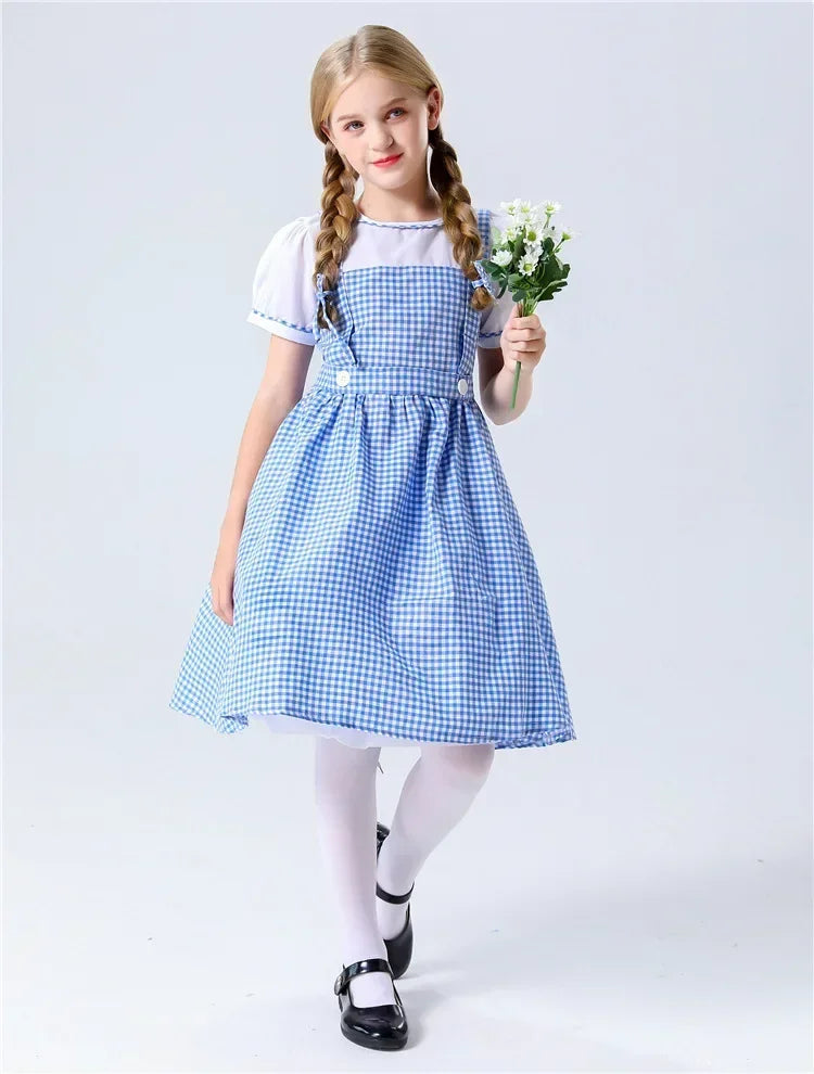 Children's Day Medieval Children's Dorothy From The Wizard of Oz Costume Maid Pastoral Character Shooting Costume