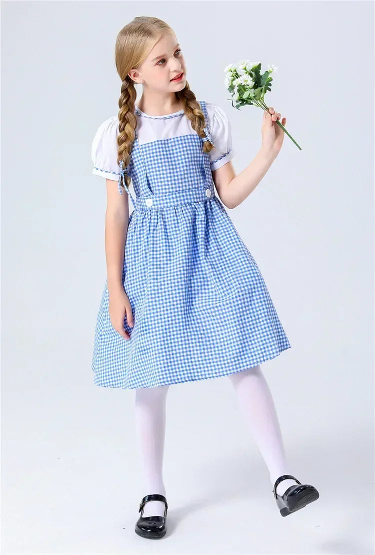 Children's Day Medieval Children's Dorothy From The Wizard of Oz Costume Maid Pastoral Character Shooting Costume