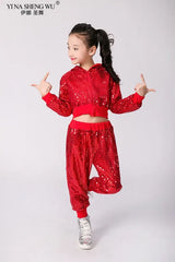 Children's Jazz Dance Costume Children's Day Performance Hip-hop Street Dance Men and Women Sequined Performance Costume Suit