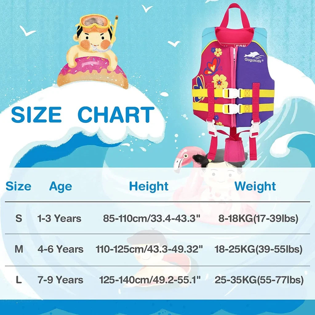 Children's Life Jacket Neoprene Watersport Buoyancy Vest Water Sports Beach Surfing Swimming Sailing Rafting Safety Life Jacket