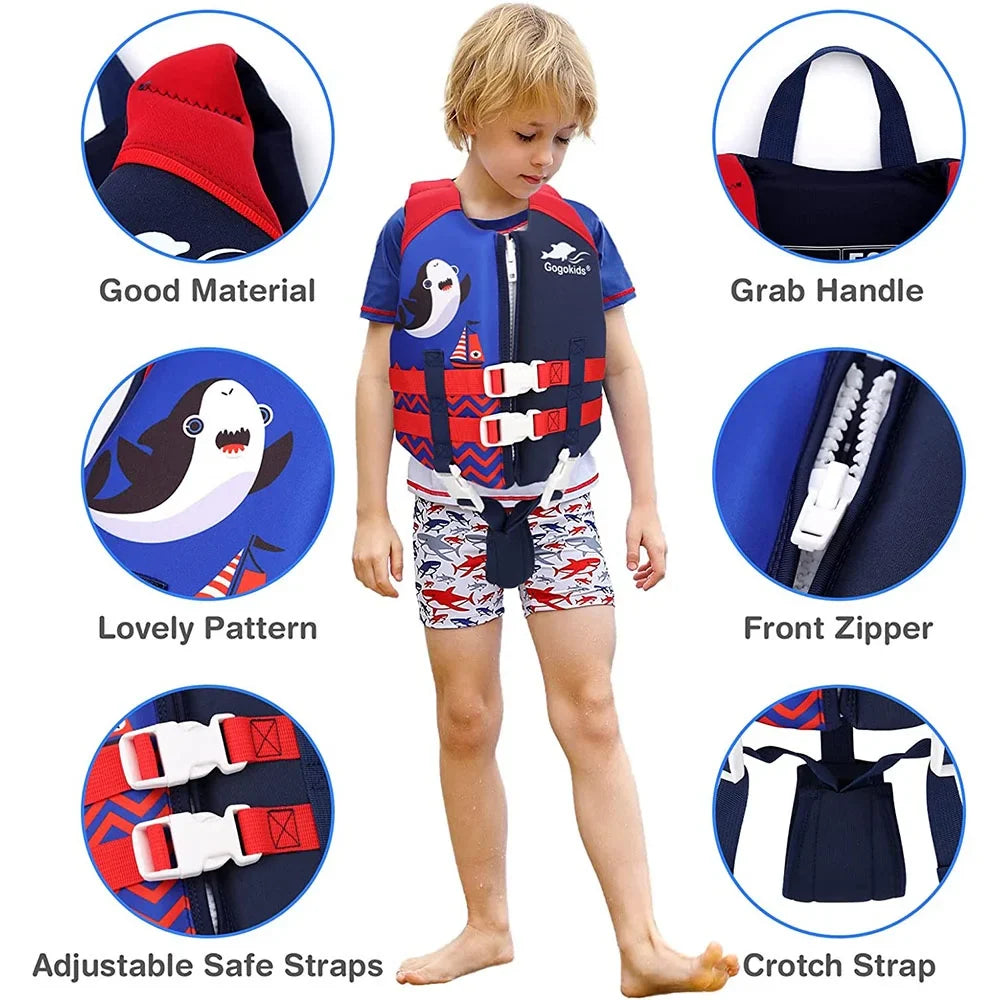 Children's Life Jacket Neoprene Watersport Buoyancy Vest Water Sports Beach Surfing Swimming Sailing Rafting Safety Life Jacket