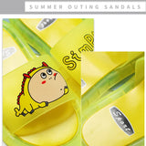 Children‘s Slippers Boys Girls Cartoon Letter Prints Shoes Lighted Fashion Cute Shoes Bathroom Kids Toddler Slippers