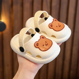 Children’s Slippers Summer Kids Shoes Girls Sandals Toddler Boys Girl Shoes Bear Non Slip Cute Baby Animal Cartoon Home Slippers