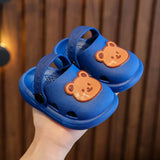 Children’s Slippers Summer Kids Shoes Girls Sandals Toddler Boys Girl Shoes Bear Non Slip Cute Baby Animal Cartoon Home Slippers