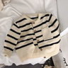 Children's Soft Waxy Striped Sweater Cardigan For Boys And Girls' Spring And Autumn Versatile Knitted Coat Toddler Girl Cardigan