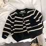 Children's Soft Waxy Striped Sweater Cardigan For Boys And Girls' Spring And Autumn Versatile Knitted Coat Toddler Girl Cardigan