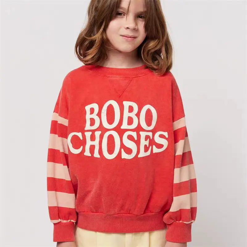 Children's Sweatshirt 2024 Spring New Cartoon Fashion Boys Sweater Cotton Printing Girls Sweatshirt Jacket Children's Clothing