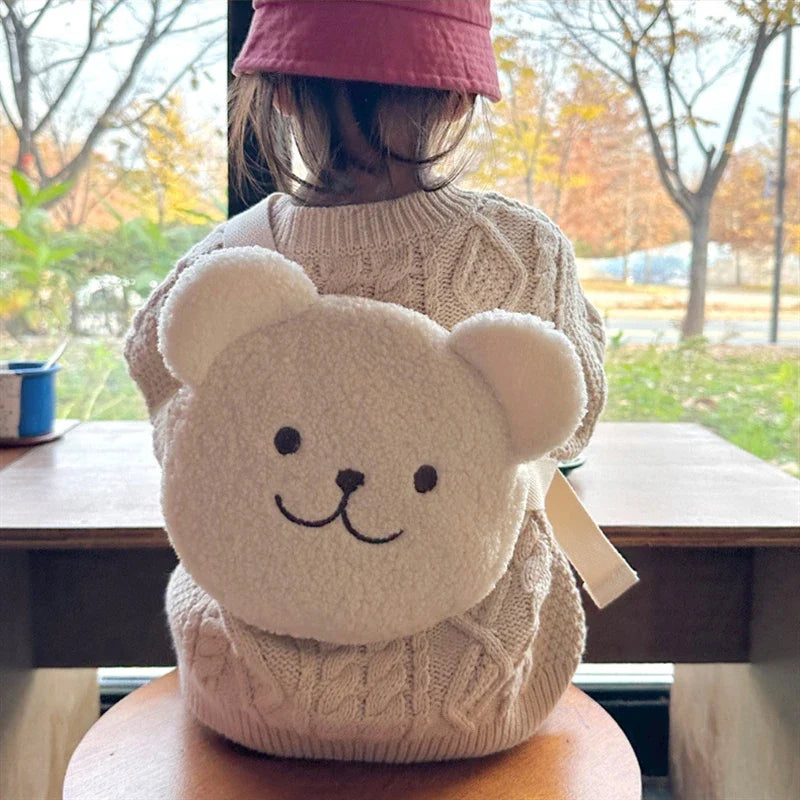 Children's Zero Wallet Anti Lost Mini Plush Boys and Girls Crossbody Bag Versatile and Cute Little Bear Waist Kids Shoulders Bag