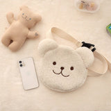 Children's Zero Wallet Anti Lost Mini Plush Boys and Girls Crossbody Bag Versatile and Cute Little Bear Waist Kids Shoulders Bag