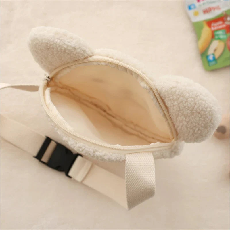 Children's Zero Wallet Anti Lost Mini Plush Boys and Girls Crossbody Bag Versatile and Cute Little Bear Waist Kids Shoulders Bag