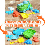 Children's beach toys, playing with sand, digging an hourglass, playing with water, shovels, buckets, and kettles, ages 1-6