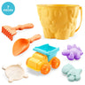 Children's beach toys, playing with sand, digging an hourglass, playing with water, shovels, buckets, and kettles, ages 1-6