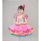 Children's dance hall clothing sequin modern dance short skirt girl jazz dance ball dress wedding princess skirt