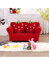 Children's lazy sofa fabric Princess baby lazy seat strawberry combination sofa child mini cute