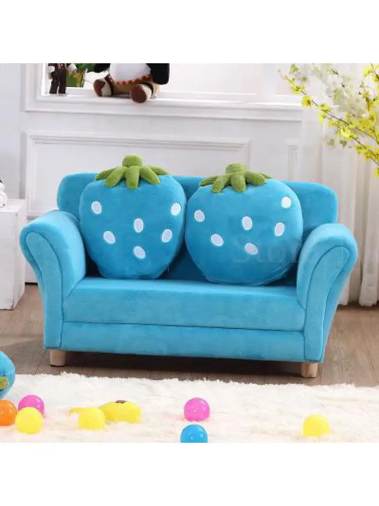 Children's lazy sofa fabric Princess baby lazy seat strawberry combination sofa child mini cute