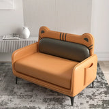 Children's parent-child sofa boy modern minimalist cartoon home room reading chair stool double leather sofa