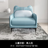 Children's parent-child sofa boy modern minimalist cartoon home room reading chair stool double leather sofa