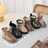 Children's shoes Girl's Fashion Transparent Upper Snow Boots Boy's Thick Plush Ankel High Warm Winter Boots Size 23-37