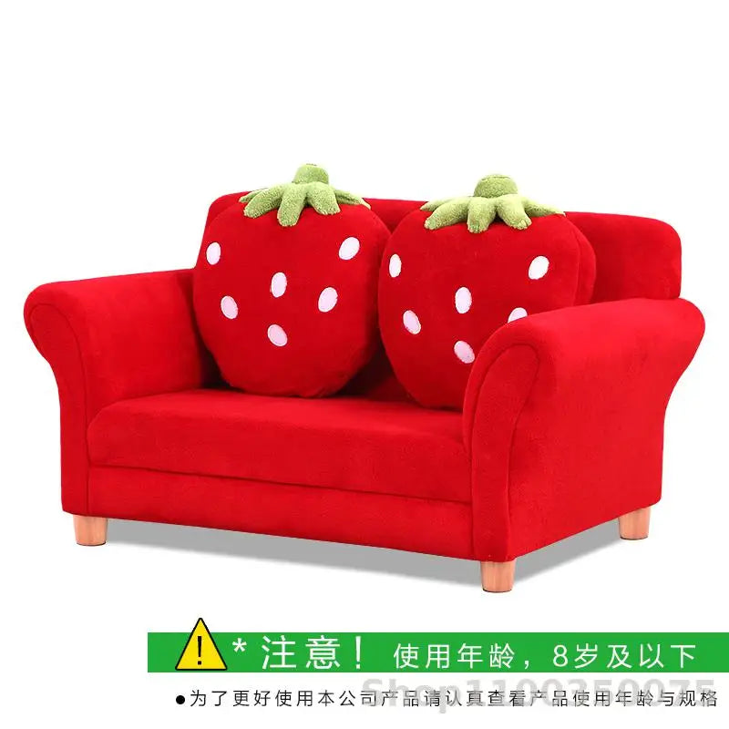 Children's sofa cute cartoon fabric strawberry sofa modern Korean tatami combination baby sofa special offer