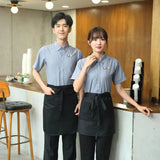 Chinese Restaurant Waitress Hotel Waiter Uniform Summer Waitress Overalls Short Sleeved Catering Teahouse Working Clothing