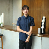 Chinese Restaurant Waitress Hotel Waiter Uniform Summer Waitress Overalls Short Sleeved Catering Teahouse Working Clothing