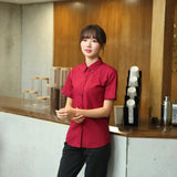 Chinese Restaurant Waitress Hotel Waiter Uniform Summer Waitress Overalls Short Sleeved Catering Teahouse Working Clothing