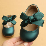 Chinese Style Bow-Knot Baby Newborn Toddler Girl Crib Shoes Pram Soft Sole Prewalker Anti-slip Baby Shoes