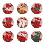 Christmas New Year Terry Sock Coral Children's Fleece Cotton Mid Tube Socks Cute Cartoon  Santa Plush Thick Baby Knee Leg Warmer