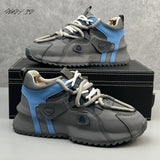 Chunky Sneakers Men Winter Plush Warm Snow Shoes Fashion Casual Microfiber Leather Upper Increased Internal Platform Sport Shoes