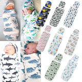 Citgeett Newborn Baby Cute Swaddle Blanket Sleeping Swaddle Muslin Wrap+Hat Anime 2pcs Casual Accessories SS