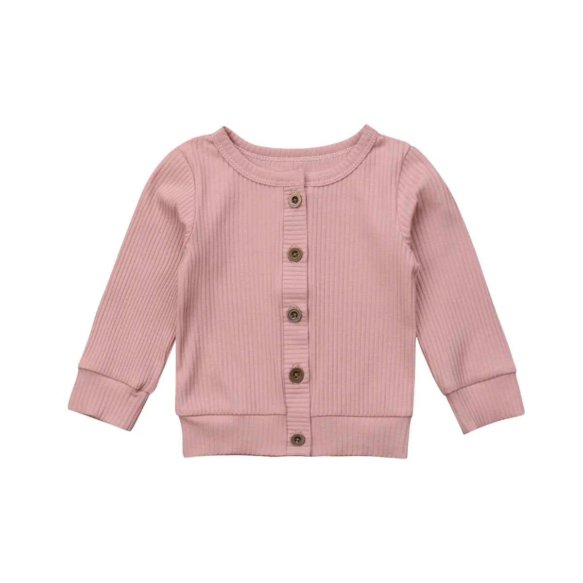 Citgeett Spring Solid Newborn Infant Kids Baby Girls Clothes Button Knitted Sweater Cardigan Coat Tops